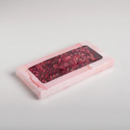 Цена за 5 шт. Коробка для шоколада, кондитерская упаковка, 8 марта, с окном, 17.3?8.8?1.5 см