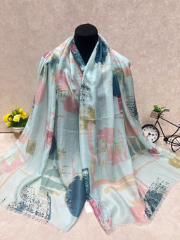 Легкий платок на голову и шею, мультицвет