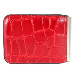 Зажим для купюр Cayman-Z-14 натуральная кожа магнит, красный скат (74) 212656 фото 2