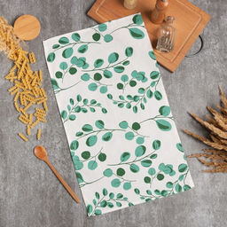 Полотенце Доляна Эвкалипт 35х60 см, 100% хлопок, рогожка 164 г/м2