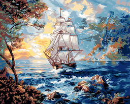 ФРЕЯ PNB/PL-365 Набор для раскрашивания по номерам 50 х 40 см В дальнем плавании