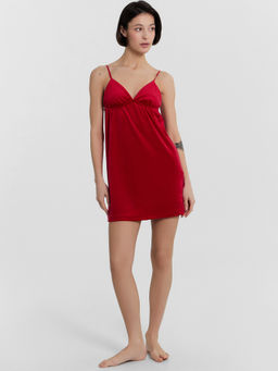 Платье домашнее женское красное