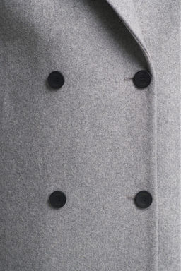 Пальто-макси из смесовой шерсти Light Grey