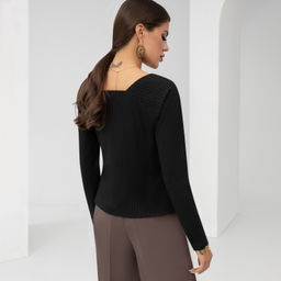 Блуза Аппетитные формы (магия черного, с поясом) - Charutti фото 6