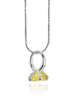 Миниатюрная подвеска-колечко с гранёным янтарём Баккара