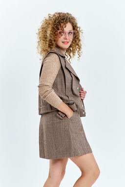 Костюм Euro Moda 618 коричневые оттенки