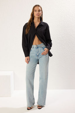 Ac?k Mavi Yuksek Bel Wide Leg Jeans TWOSS25JE00058 - Trendyolmilla фото 2