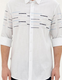 Lacivert Slim Fit Uzun Kollu G_mlek - Pierre cardin фото 6