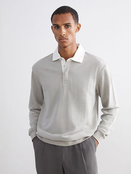 Polo Yaka Erkek Sweatshirt