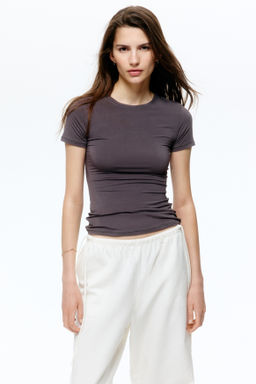 Camiseta entallada de modal - H&m фото 8