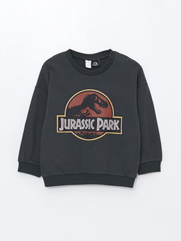 Bisiklet Yaka Jurassic Park Bask?l? Erkek ?ocuk E?ofman Tak?m