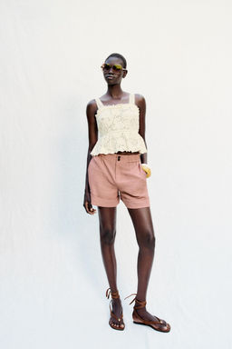 TOP ROM?NTICO PUNTO LAZOS / Crudo / Beige