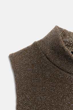 METALLIC THREAD SLEEVELESS DRESS - Zara фото 12