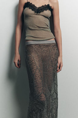 METALLIC THREAD KNIT LACE TOP - Zara фото 4