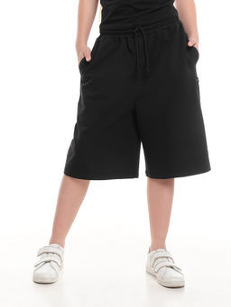 Шорты Багги Бермуды для девочки школьные 22-7696 черный - Mini maxi фото 10