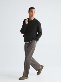 Bisiklet Yaka Erkek Triko Kazak