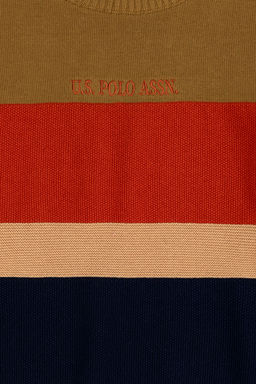 U. S. Polo Assn Светлый свитер цвета хаки с круглым вырезом для мальчика - U.s. polo assn фото 3