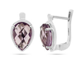 Серьги из серебра аметист, Мигель