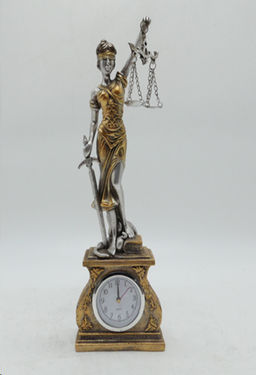 Часы статуэтка Фемида 30 см / QMH218735-3 /уп 12/