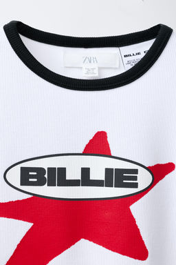 BILLIE EILISH ® LASH MUSIC  RIBBED PRINT T-SHIRT - Zara фото 3