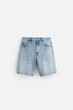 REGULAR FIT DENIM BERMUDA SHORTS - Zara фото 6