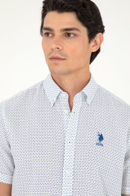 Мужская темно-синяя рубашка с коротким рукавом - U.s. polo assn фото 2