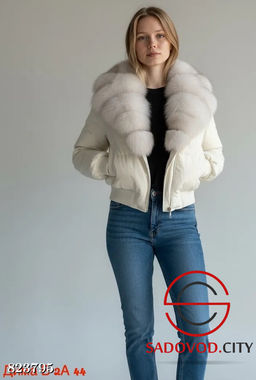 Куртка женская с меховым воротником