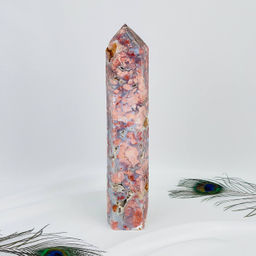 Кристалл из розового цветочного Агата