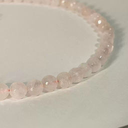 Бусы из Розового кварца огранка