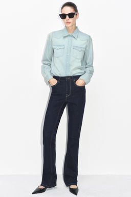ZW COLLECTION BOOTCUT HIGH-WAIST JEANS - Zara фото 14