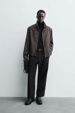 RELAXED FIT TEXTURED OVERSHIRT