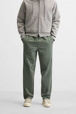 WASHED JOGGER WAIST TROUSERS - Zara фото 28