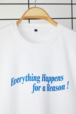 TRENDYOL MAN Beyaz Unisex Oversize/Genis Kesim Slogan Bask? %100 Pamuk T-Shirt TMNSS25TS00088 - Trendyolmilla фото 3