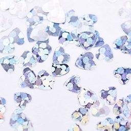 Камифубуки К88 "Сердечки" серебро, голография