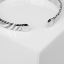 Чокер Рельеф широкий, 2 см, цвет серебро - Queen fair фото 2