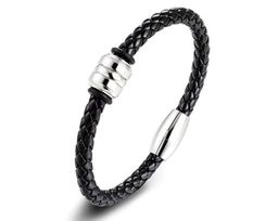 Браслет, кожа , сталь, ALB70