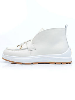 01-5281-2 WHITE Ботинки демисезонные женские (натуральная кожа, байка)