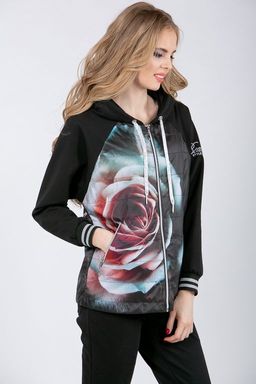 Толстовка из футера  комбинированного с плащевкой - А+б коллекция фото 9