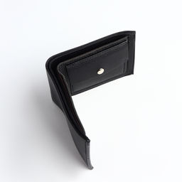 Портмоне мужское без застёжки, отдел для карт, монет, чёрное