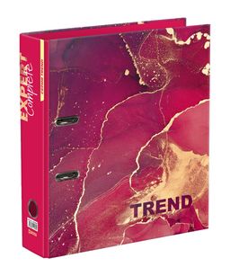 Expert Complete Регистратор ламинир. Marbling 75 мм 10 шт. Trend A4 арочный механ. глянцевый розовый EC751704