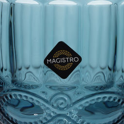 Бокалы для вина Magistro «Ла-Манш», 250 мл, 9×17 см, набор 6 шт., стекло, синие
