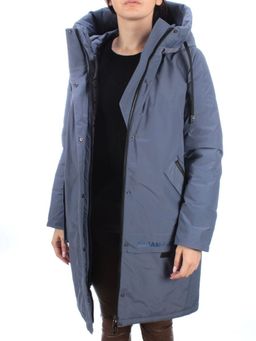 21-968 GRAY/BLUE Пальто женское зимнее (200 гр. холлофайбера) - Фабричный китай фото 8