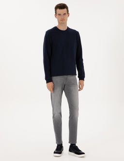 Lacivert Regular Fit Sweatshirt