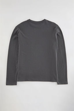 TRENDYOL MAN Antrasit Regular/Normal Kesim Uzun Kollu Basic Dokulu %100 Pamuklu T-Shirt TMNAW25TS00003 - Trendyolmilla фото 3