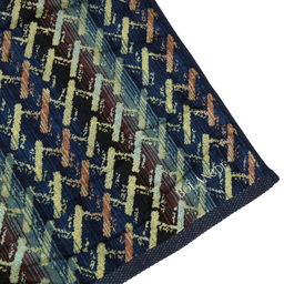 Missoni-3002 Полотенце махровое 34х78см, плотность 375гр/м2, 100% хлопок, велюр, синий, Bolangde (Китай) - Домашняя мода фото 4