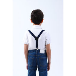 Подтяжки детские, ширина 2.5 см, цвет тёмно-синий - Simaland фото 2