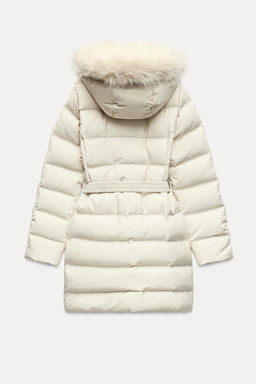 SEMI-LONG WIND PROTECTION HOODED PUFFER JACKET - Zara фото 7