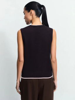 Вязаный жилет из вискозы / Zarina фото 4