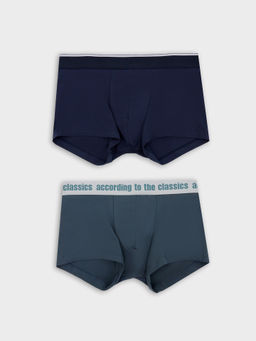 Трусы мужские боксеры мультипак (2 шт.) в синих оттенках глубокий синий +темный сланец1 411215-2 - Mark formelle фото 5