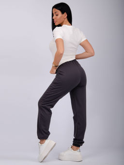 Джоггеры "Селена" серые, футер 2-х нитка начес